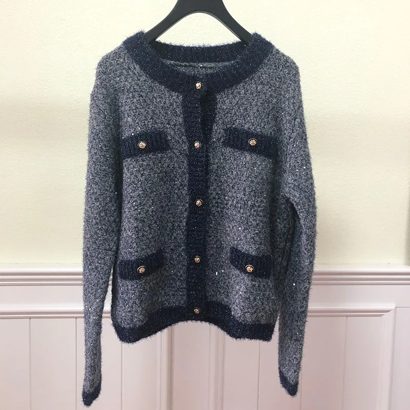 

2019 Autumn and Winter Sweater Women's New Knitted Sweater Women Foreign Style Knitted Cardigan Women