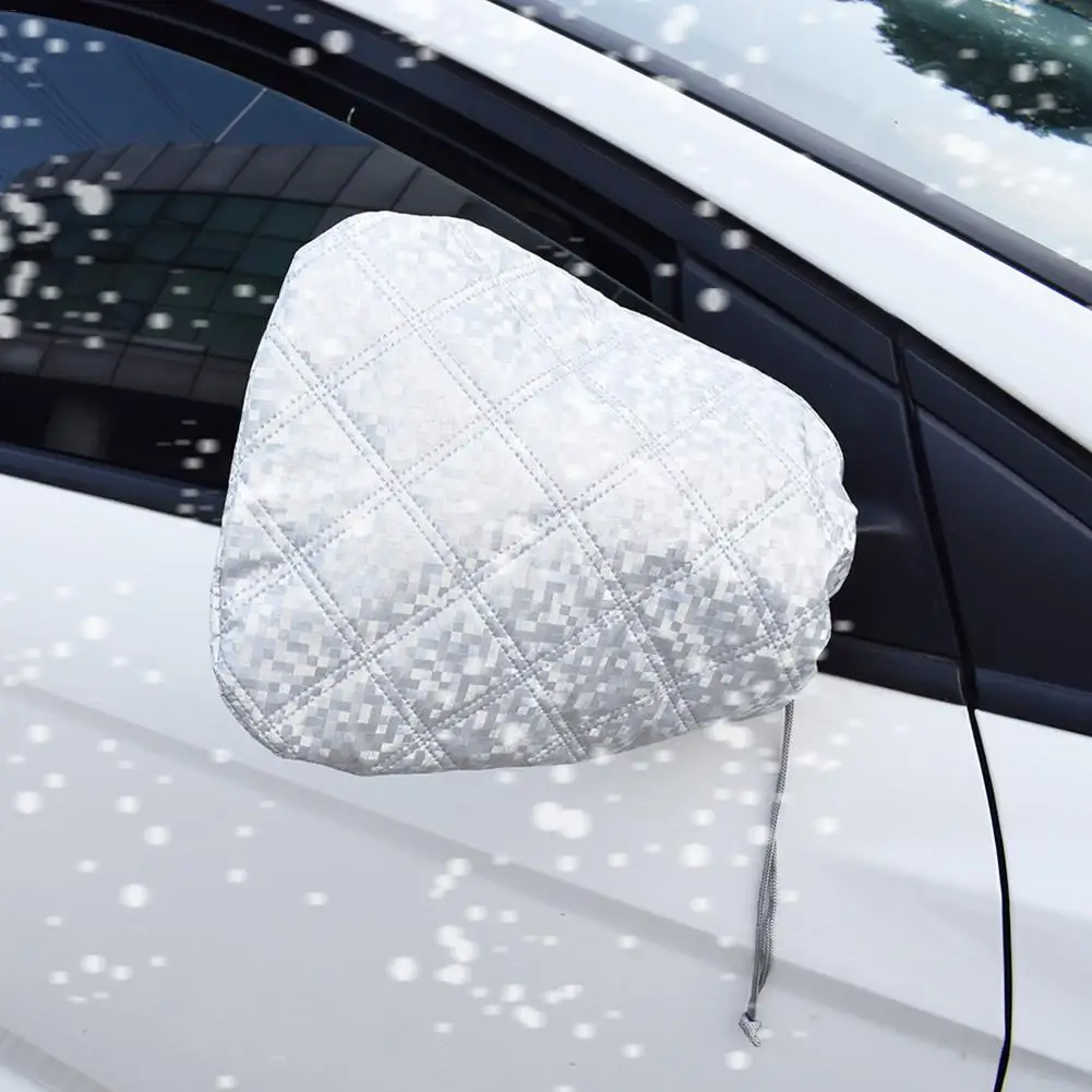 33X27cm Black 2X Auto Motorcycle Car Rear View Side Mirrors Cover Bag for Snow Ice Winter 