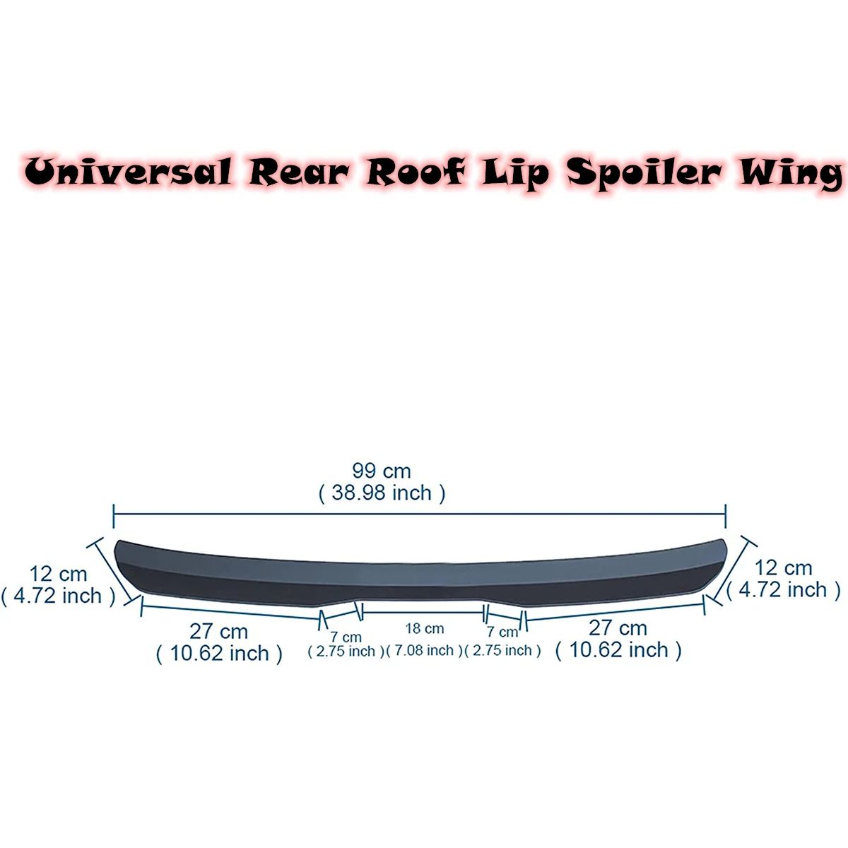 Universal Rear Roof Lip Spoiler Wing ABS Decoration Strips Matte Black&Glossy Black Fit Hatchback Car