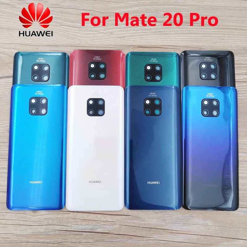 Стеклянная задняя крышка Huawei Mate 20 Pro корпуса аккумуляторного отсека запасные
