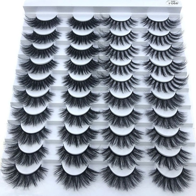 20 Pairs 3D Soft Mink False Eyelashes Handmade Wispy Fluffy Long Lashes Natural Eye Extension Makeup Kit Cilios