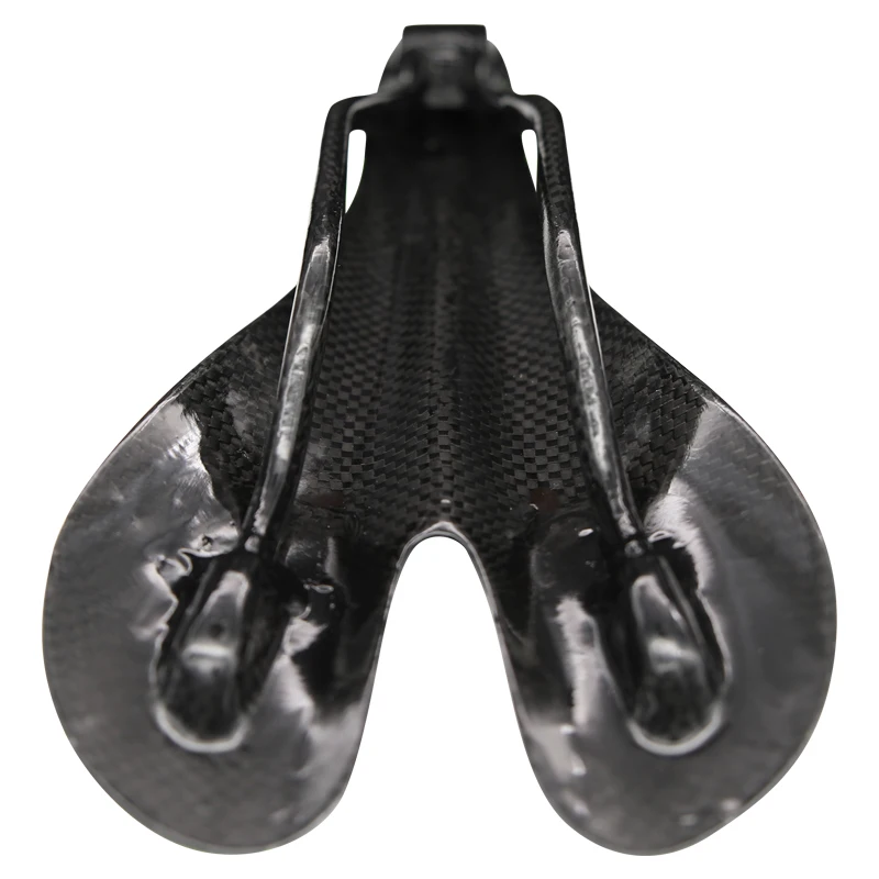 Sillín de bicicleta mate de fibra de carbono 3K, Asiento de bicicleta de carretera suave, 115g, cojín hueco, accesorios de fibra de carbono