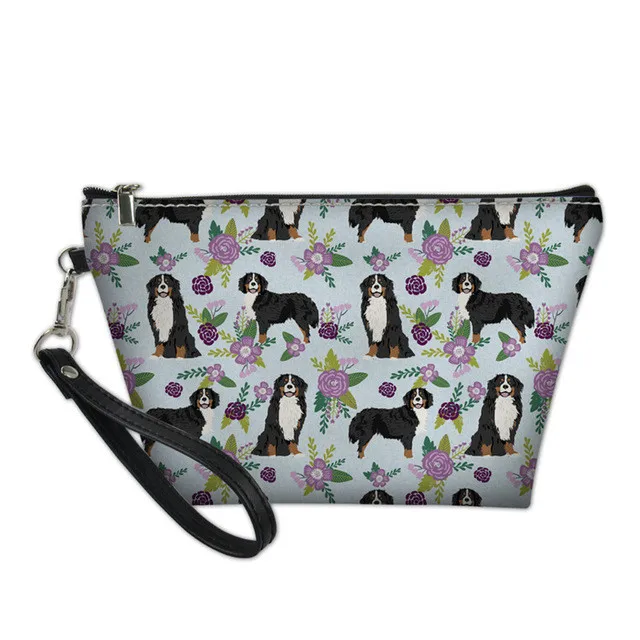 Jackherelook Красивая Бернская горная собака косметичка с рисунком для леди девушка сумка органайзер для путешествий сумка милый питомец туалетный мешок - Цвет: HMM019Z8