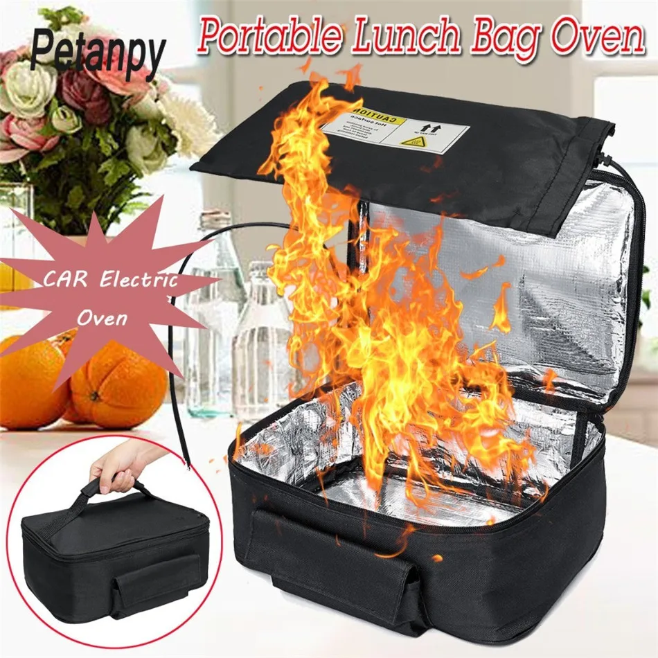 

New 220V/110V Portable Mini Personal Lunch Oven Bag Instant Food Heater Warmer Electric Oven PE Alloy Heating Lunch Box Office