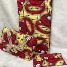 Горячая Африканский Воск Сумка Набор модный дизайн Африканский Воск Hollandias Женская две восковые сумки соответствующие 6 ярдов