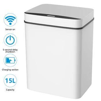 

12L Smart Trash Can Intelligent induction Motion Sensor Kitchen Waste Garbage Bin Induction Automatic Open