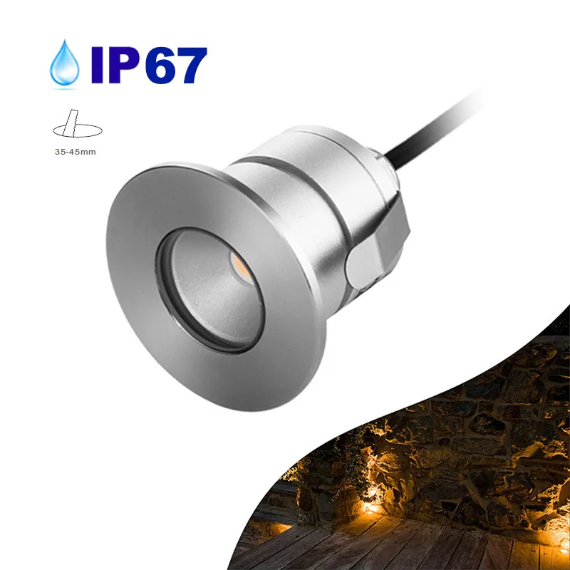 12PCS IP67 Led Waterproof Mini Underground Lights Garden Recessed Buried Lamps 