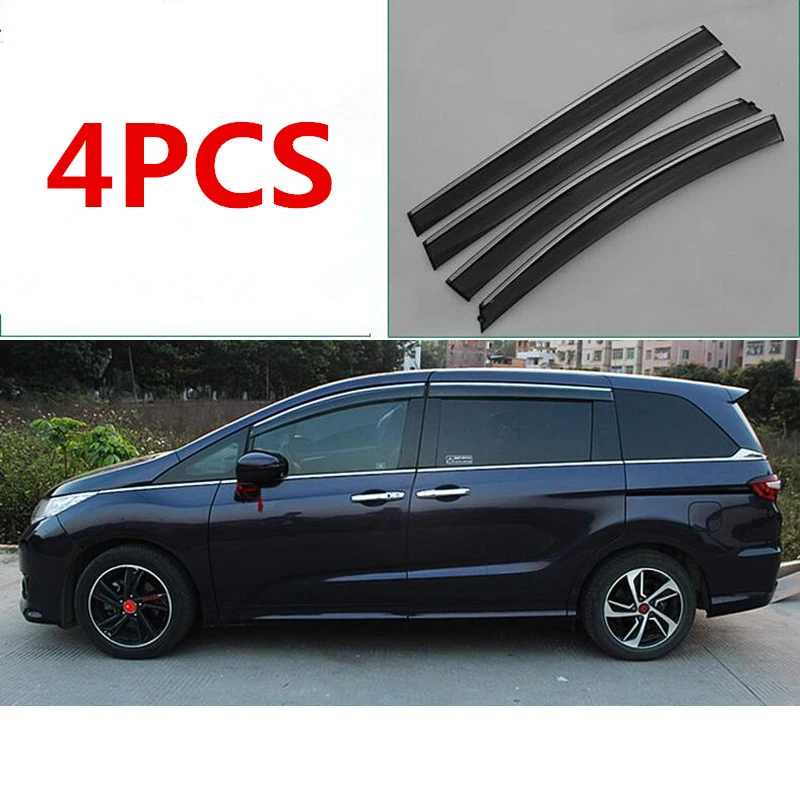 Ceyusot For 4pcs Car Window Visor New Honda Odyssey Side Sun Rain