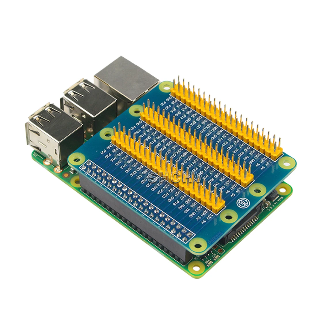 3 в 1 GPIO Плата расширения внешнего подключения GPIO Плата расширения для Raspberry Pi 3B+/3B/2B