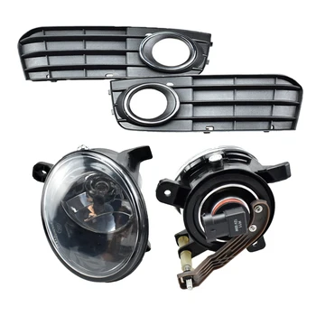 

Black Car-Styling Fog light B8 Bumper Fog Light Grill Grille Cover Non-sline for A udi A4 2008-2012 Left&Right