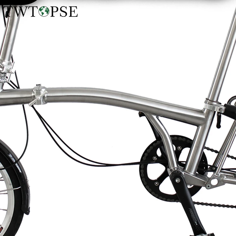 TWTOPSE, 1,4 кг, титановая рама для складного велосипеда Brompton, 16 дюймов, легкие детали с ЧПУ, TI3AL2.5V, титан, размер