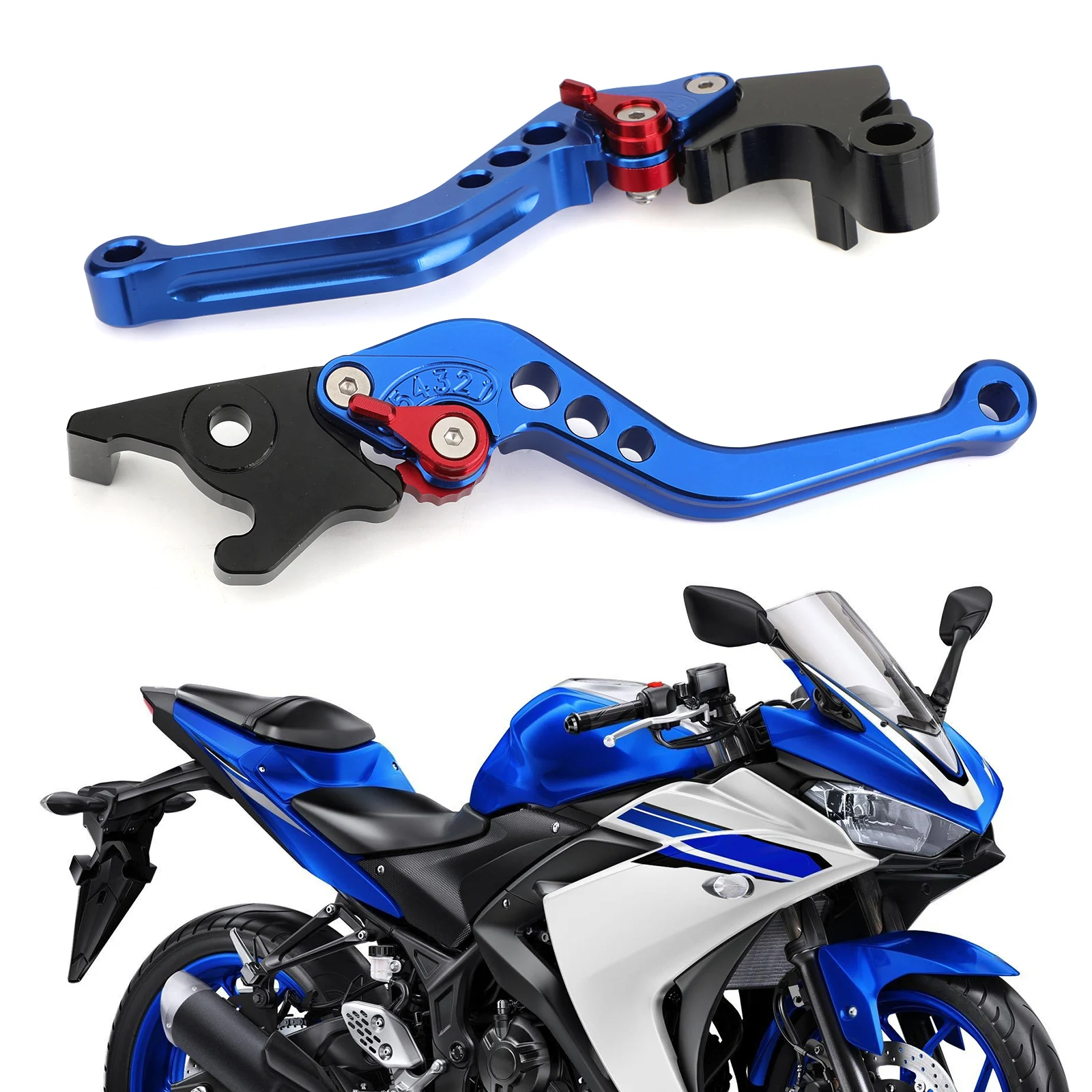 Areyourshop для YAMAHA YZF R3 R25 MT 25- Рычаги Тормозная система сцепления YZF-R3 мотоциклетные тормозные крышки Алюминиевые - Цвет: Синий