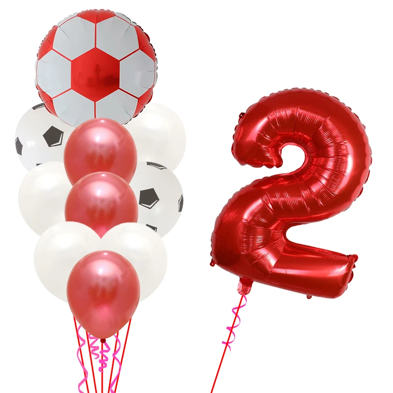 11 шт., вечерние воздушные шары в форме футбольного мяча, черные, белые латексные гелиевые шары с цифрами, спортивные вечерние шары для мальчиков - Цвет: Оранжевый