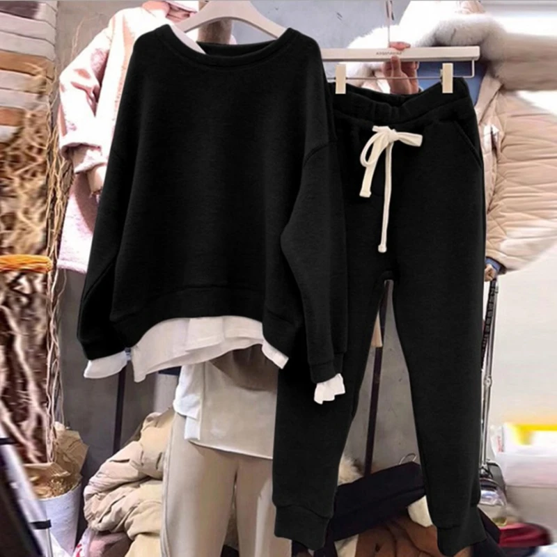 2 Piece Set Women Sweat Suits Female Streetwear Sporting Suit Winter Jogging Suits for Women