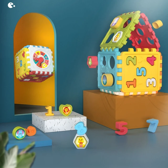 H055 Baby Gift for Brain Developmental Blocks Montessori Education Toys Busy Cube 6