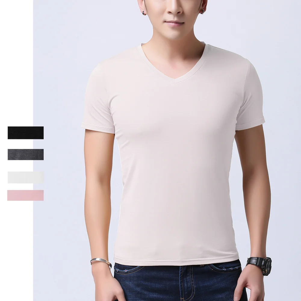 Bamboo Men Tee Shirt lightweight and quick-drying, MEN'S SWEAT PROOF HYDRO-SHIELD - SLIM FIT - V-NECK T-SHIRTS MENS (1)