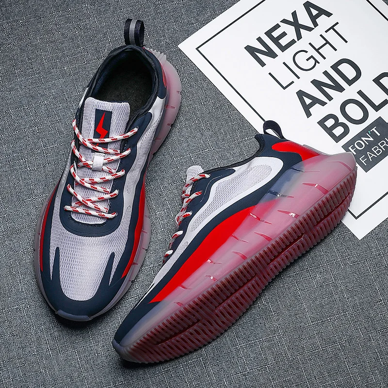 

New Fashion Men Sneaker Trainers Casual Breathable Thich Sole Cushion Shoes Size:39-46