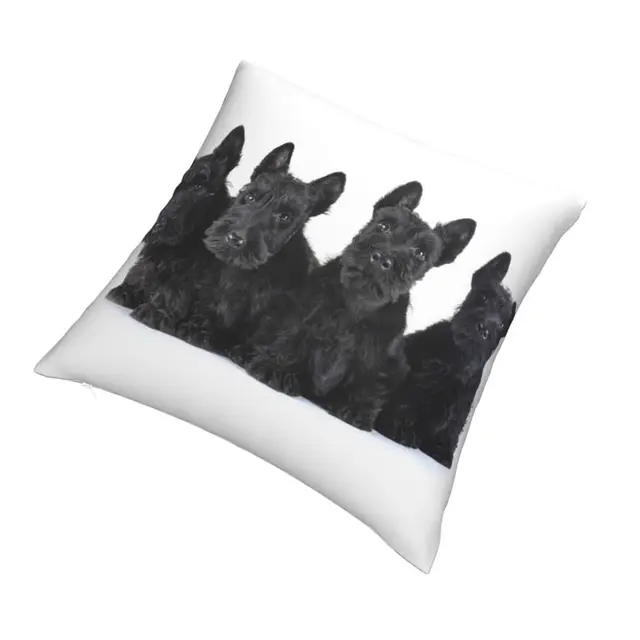 Skót Terrier Párna Borító 40X40 Házi Dekoráció 3D Nyomtatás Scottie Dog Drow Tok Autó Két Oldalra - Image 3