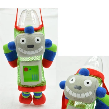 

Bottle Feeding Stroller Accessories Infrant Newborn Baby Bottle Holder Feeding Cartoon Animal Bottle Plush Pouch Cover Sling New