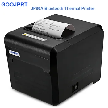 

GOOJPRT JP80A 80mm Bluetooth Thermal Printer Portable Mini USB Port Low Noise Receipt Machine 100-240V printers for Android iOS