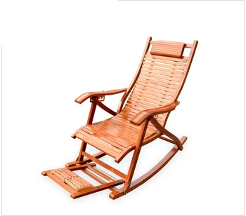 

Recliner Folding Lunch Chair Bamboo Recliner Home Balcony Portable Nap Chair Single Person Sofa Lazy Leisure Chair