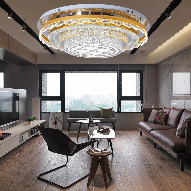 

2020 Hot Seller Modern Round LED Lamp Remote Control Children Panel Living Dining Room Bedroom K9 Crystal Ceiling Lights
