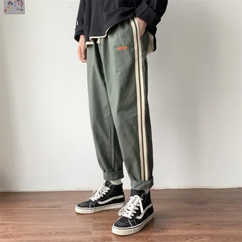 

Autumn New Track Pants Men Fashion Solid Color Casual Cotton Straight Trousers Man Streetwear Hip Hop Loose Joggers Sweatpants
