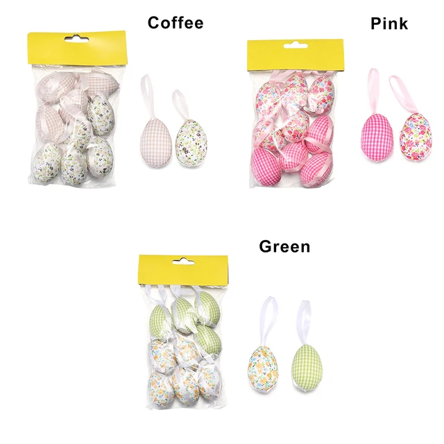 9PCS/Set 2021 New Creative Easter Cloth Egg Decoration Hanging Ornaments Easter Egg Toy Gifts Home Decor Party Ornaments 6