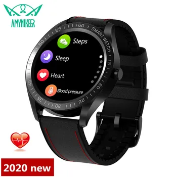 

AMYNIKEER smart watch F13 fitness tracker full touch screen 1.3 inch full round screen heart rate monitoring IP68 waterproof
