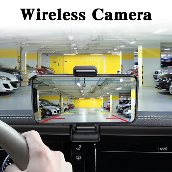 Carsanbo – caméra de recul Wifi HD 12V, Vision nocturne, étanche, sans fil, pour voiture, compatible Android,Ios et Radio