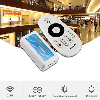 

Touch Sync Group CCT Controller Dimmer DC12V 24V 12A Wireless 2.4G RF Remote Controller for Color Temperature LED Strip Lights