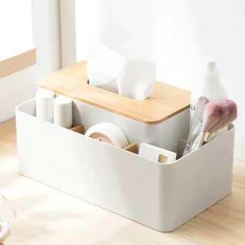 

Simple Japanese-style desktop detachable storage box for mobile phone remote control makeup brush holder organizer ZM918