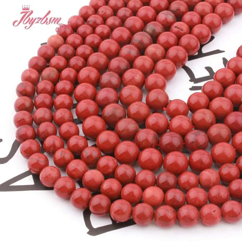 

JBYZBSM Natural Jaspers Round Beads Smooth Loose 6/810MM Spacer Stone Beads For DIY Necklace Bracelets Jewelry Making Strand 15"