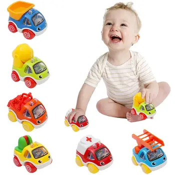 

Early Educational Development Cars for Kids Toddler Friction Powered Vehicles Baby Pull Back Car Toys for 1 2 3 Years Old Boys