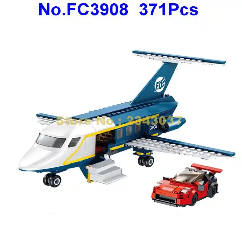 371 個市空港貨物トランスポーター飛行機飛行機ジェット 3 ビルディングブロックのおもちゃ Blocks Aliexpress