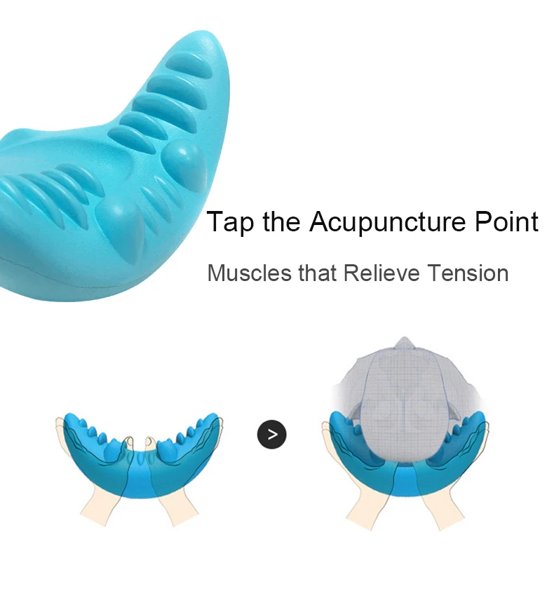 PurenLatex New Design Neck Retractor Pillow Memory Foam Orthopedic Pillow Gravity Stretch Cervical Vertebra Massage Spots Pillow-xq (5)