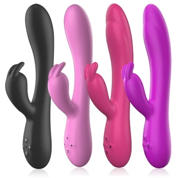 Rabbit Two Motors Vibrator For Her G Spot Vagina Clitoris Stimulator Masturbator Dildo Vibrator Adult Sex Toys for Woman 1