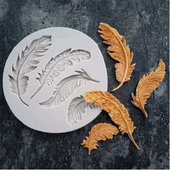 

1PC Feather Silicone Mold Cake Decoration Tool Chocolate Fudge Mold Baking Tool