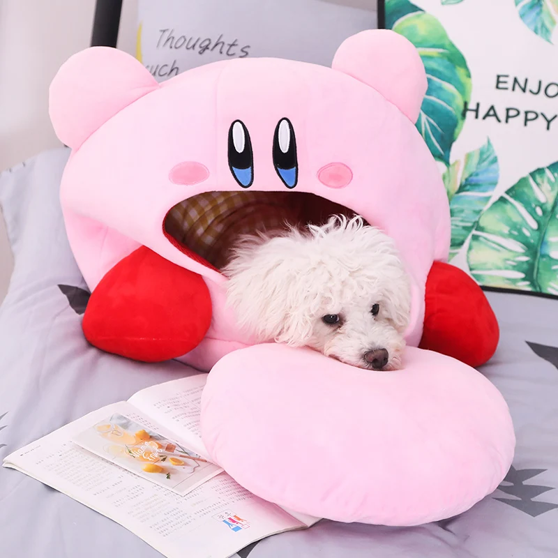 Kawaii Kirby Star Plush Messenger Bag Kirby Plush Drawstring Pocket Plush Coin Bag Cartoon Plush Toy