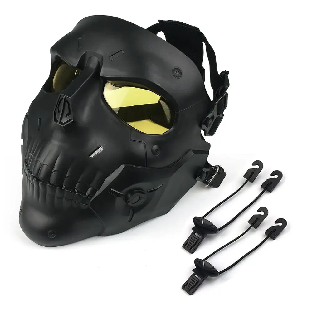 

Airsoft Paintball Mask Outdoor Hunting Shooting BB Gun Shock Resistant PC Lens Skull Mask Military Tactics Protection Equipment