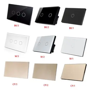 

LED Light Touch Switch for Bulb US Standard Smart Home Wall Panel 1/2/3 Gang NEW