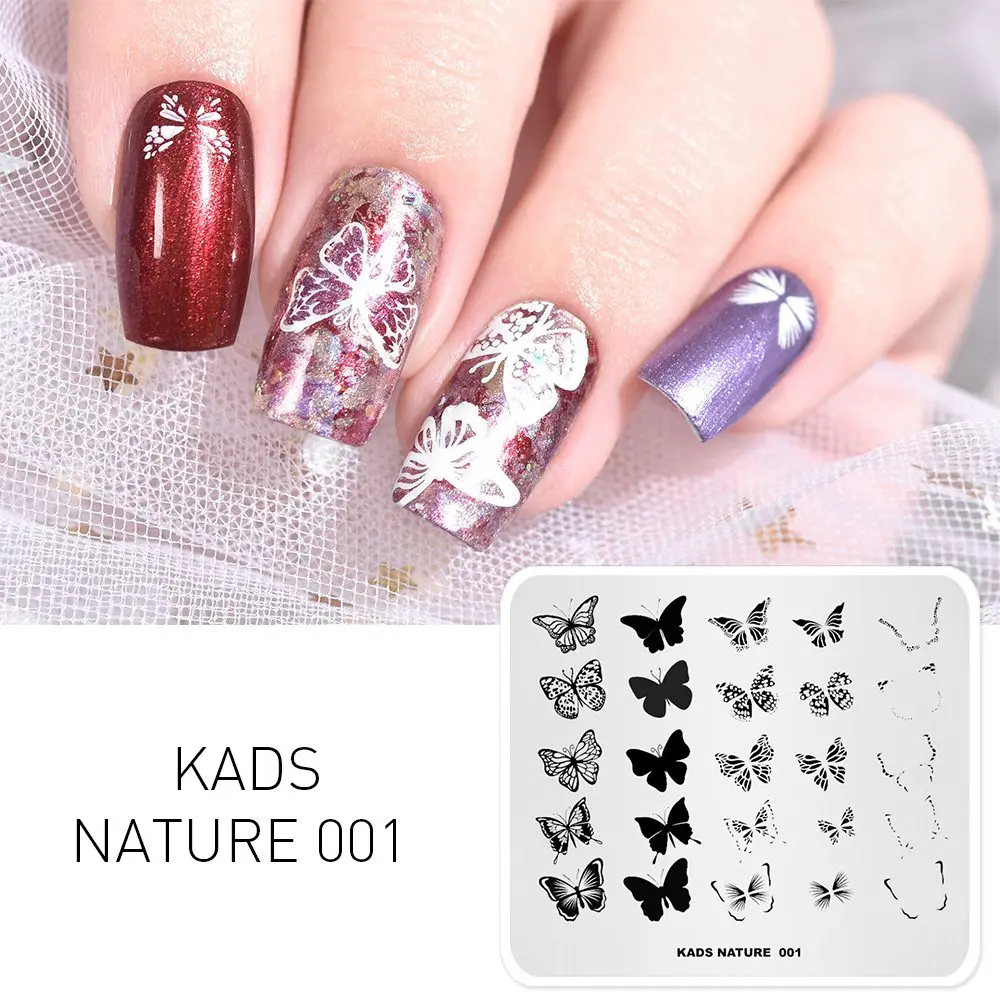 KADS стемпинг пластины для стемпинга 38 различный доступный дизайн штамп для стемпинга стемпинг для ногтей дизайн ногтей трафаре - Цвет: Nature 001