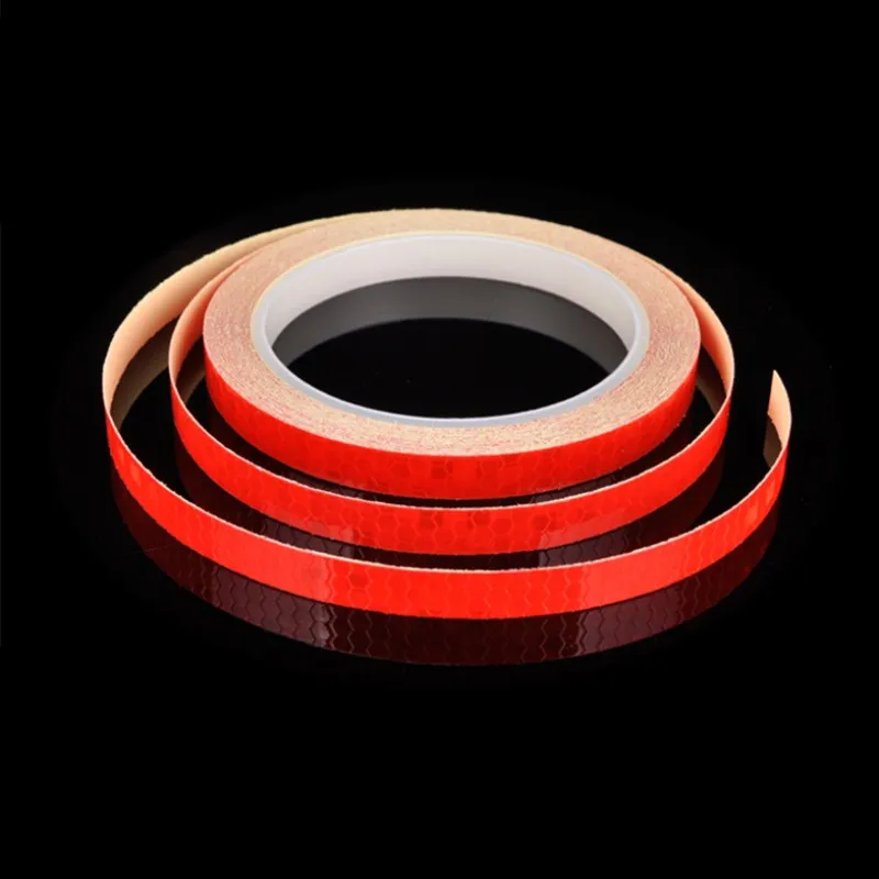 800cm/315 pulgadas fluorescente bicicleta ciclismo pegatinas reflexivas para motocicleta pegatina en tira seguridad vial de cinta reflectante