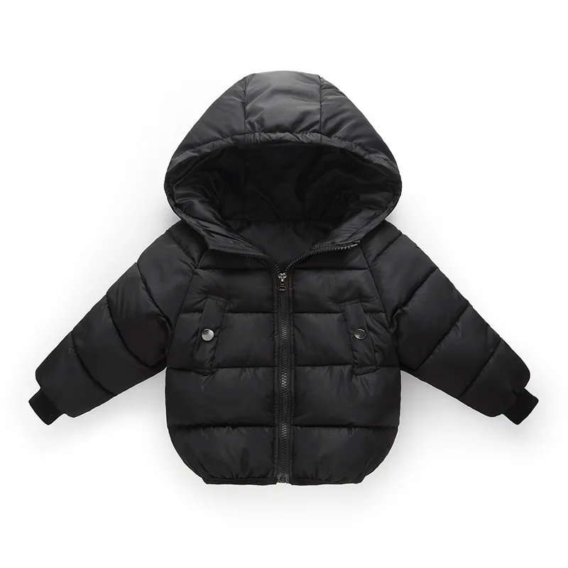 

Autumn And Winter New Style Children Thick Cotton-padded Jacket Children Hooded down Jacket Cotton-padded Clothes Short Men And