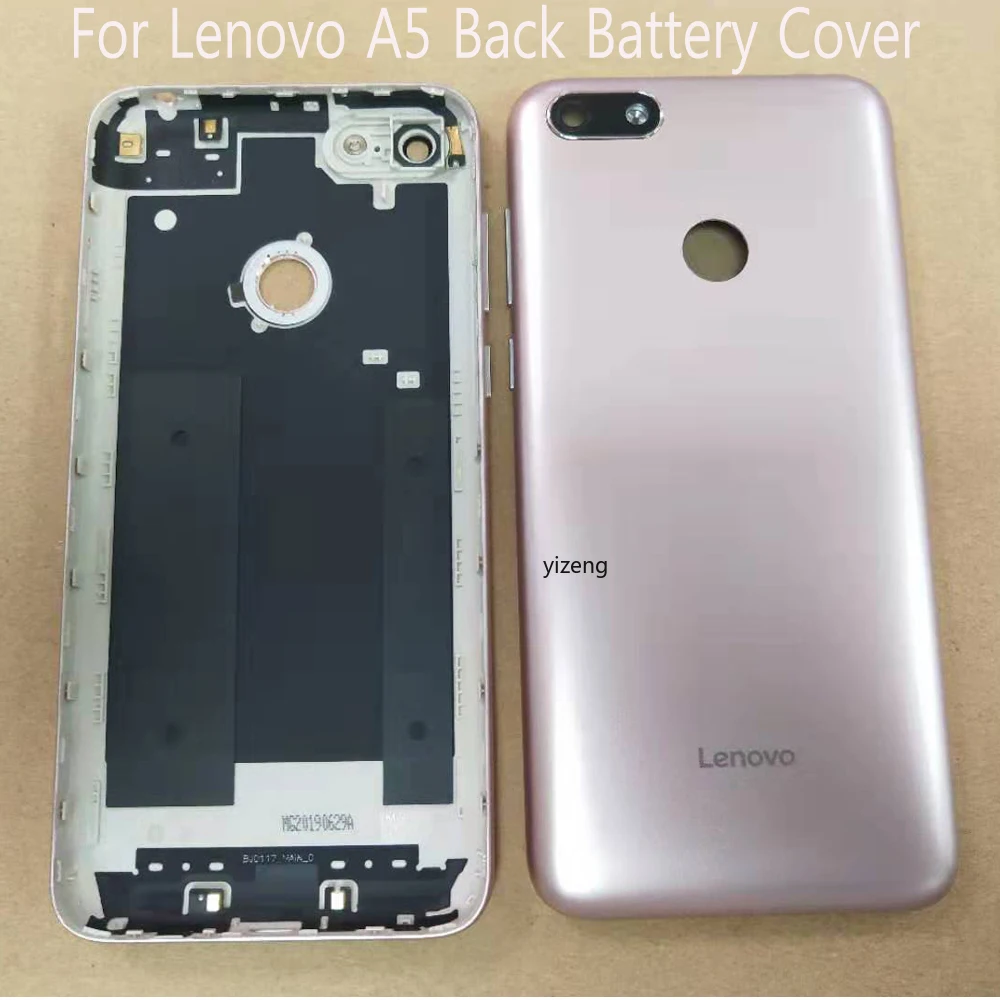 

For Lenovo A5 L18011 Battery Cover Official Original Cover With Power Volume Buttons + Camera lens Housing Replacement Parts