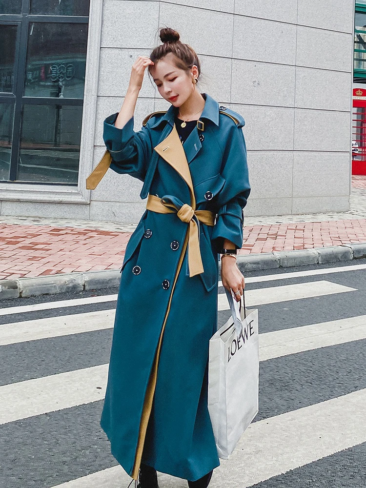 2020 New Spring And Autumn Long Women Trench Coat