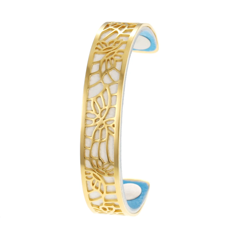 Cremo Manchette Butterfly Cuff Bracelet for Woman Argent Stainless