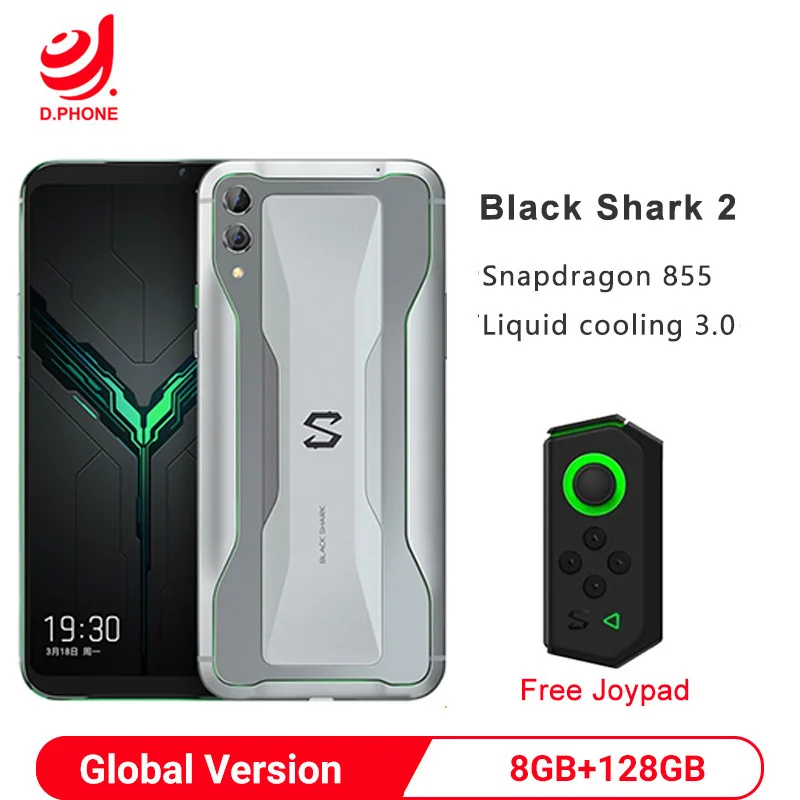 Xiaomi Black Shark 2 с глобальной версией, 8 ГБ, 128 ГБ, игровой телефон Snapdragon 855, четыре ядра, 6,39 дюймов, AMOLED, FHD+ экран, камера 48 МП, телефон