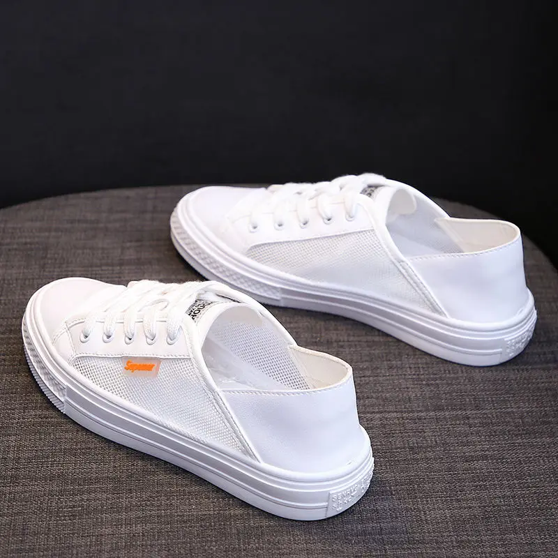

INS White Shoes Summer Women's Breathable New Style Double Purpose Mesh Casual Versatile Sports Students Korean-style Shoes Mesh