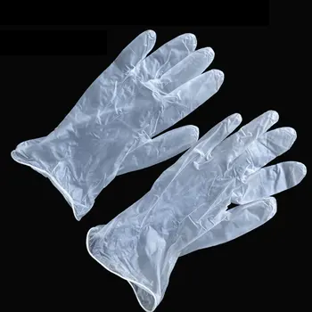 

100 PCS Transparent Disposable PVC Gloves Dishwashing/Kitchen/Medical /Latex/Rubber/Garden Gloves Universal For Home Cleaning